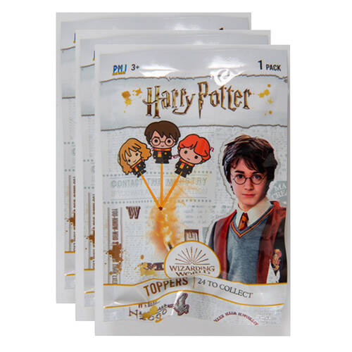 3PK Harry Potter Pencil Toppers Collectible Blind Foilbag Asst