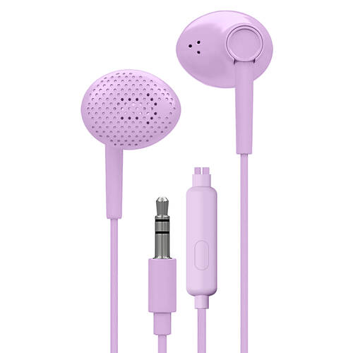 Liquid Ears Everyday 3.5mm Wired Bud Earphones with Mic Lavender