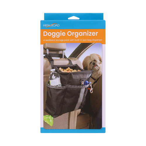 High Road Doggie Treats/Toys Leash Organiser Storage Bag - Black
