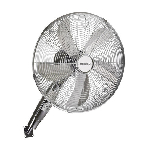 Heller 40cm Chrome Wall Fan with Remote