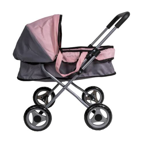 Little Bubba 46cm Foldable Doll Pram w/ Canopy 3y+ Pink