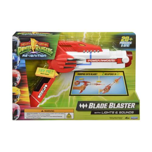 Power Rangers Blade Blaster Kids Projectile Toy w/ Lights & Sounds 4y+