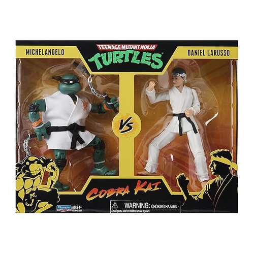 2pc TMNT vs Cobra Kai 6''/15.2cm Action Figures Mikey vs Danny LaRusso 4y+