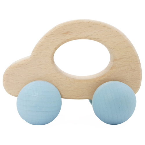 Hess Spielzeug 10cm Wooden Rolli Car Baby/Children 10m+ Natural Blue