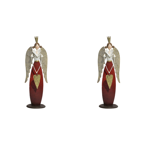 2PK LVD 35x11cm Metal Royal Angel Home/Living Room Decor