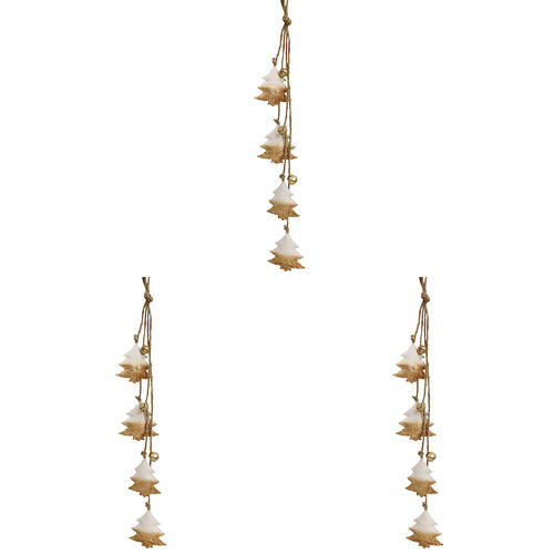 3PK LVD Hanging Tree Ornament Decor Gold Cluster 5x40cm