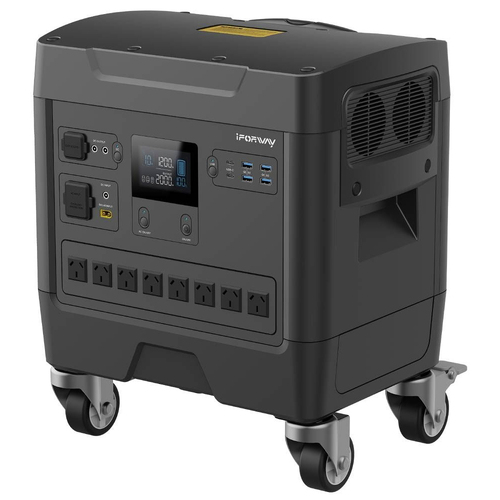 iForWay 3600W 47.7cm Portable Power Station Black