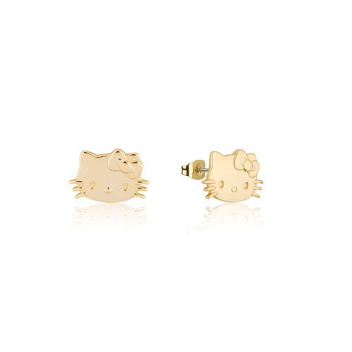 Couture Kingdom Sanrio Precious Metal Hello Kitty Stud Earrings - Gold
