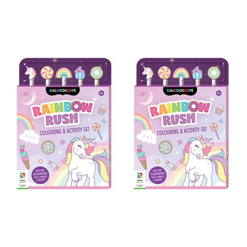 2PK Kaleidoscope Rainbow Rush Colouring & Activity Set