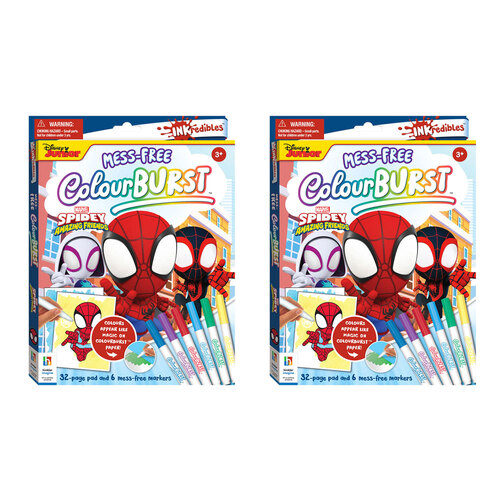 2PK Inkredibles Colour Burst Spidey & His Amazing Friends Activity Book 3Y+