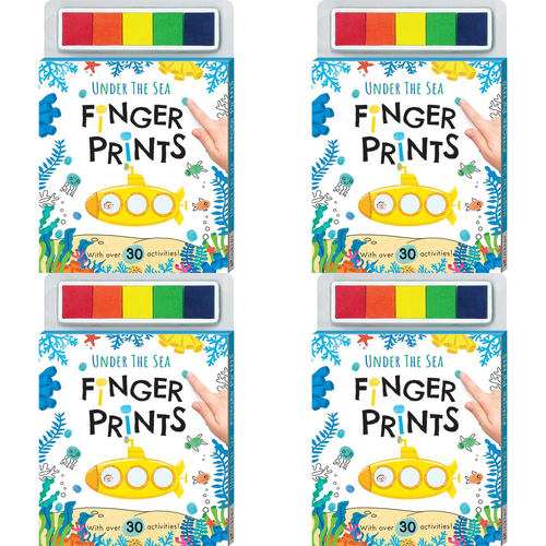 4PK Kaleidoscope Under The Sea Finger Prints Kids Educational Book 3Y+