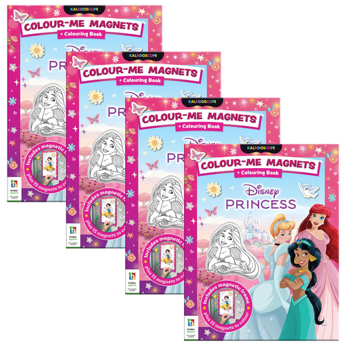 4PK Kaleidoscope Colour-Me-Magnets Disney Princess Kids Craft Book 3y+