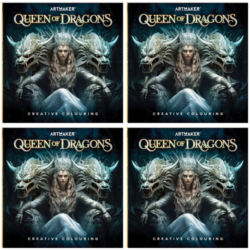 4PK  Art Maker Creative Colouring Book Queen of Dragons 29x29cm