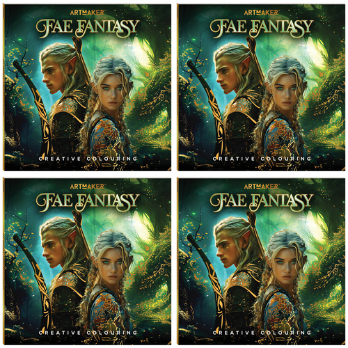 4PK Art Maker Creative Colouring Book Fae Fantasy 29x29cm
