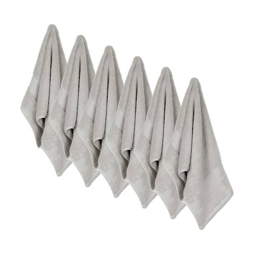 6x Ardor St Regis Collection 40x70cm Hand Towel 600GSM Soft Cotton Silver