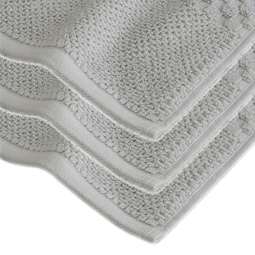 3PK Algodon Portland 100% Cotton Bathroom Hand Towel Silver/Grey 40x70cm