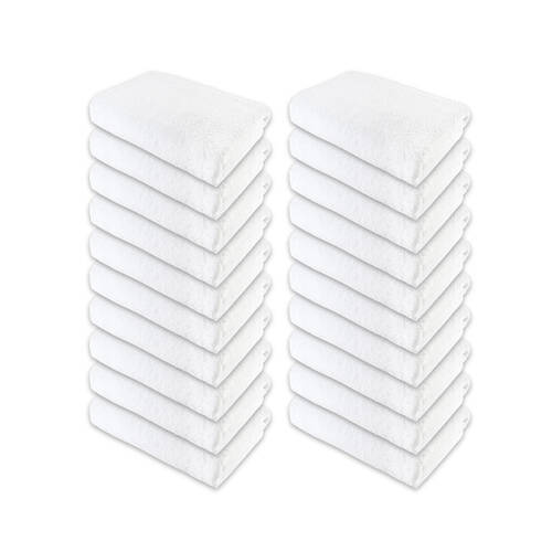 20PK Jason Commercial J-Dry Supreme Hand Towel 40x65cm - White