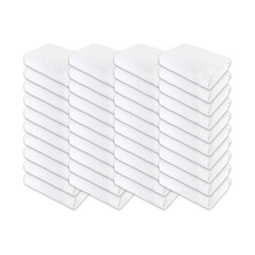 40PK Jason Commercial J-Dry Supreme Hand Towel 40x65cm - White