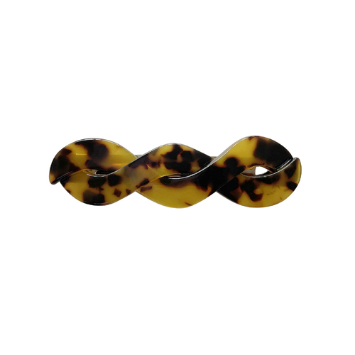 Culturesse Charli Twisted 8.3cm Resin Barrette - Tortoise