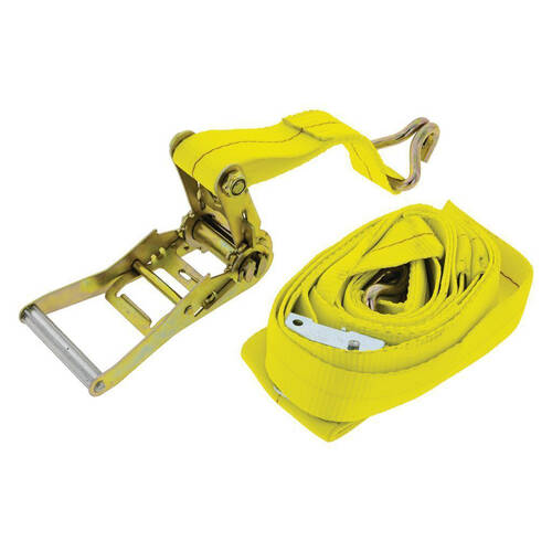 Hulk Adjustable Tyre Strap With Ratchet Handle 1500kg Yellow