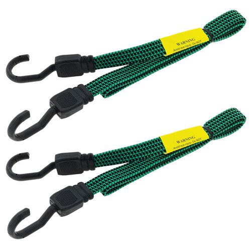 2PK Hulk 4x4 Heavy Duty Fat Bungee Strap Green 100cm 