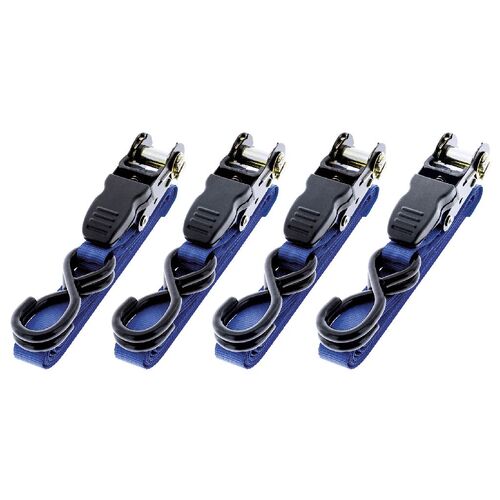 4pc Hulk 4x4 Ratchet Tie Down Straps 4.5m