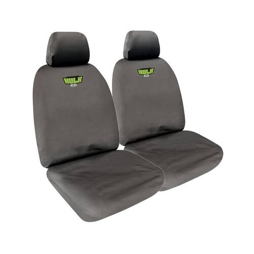 Hulk Mitsubishi Triton MQ Waterproof Front Vehicle Seat Covers Grey
