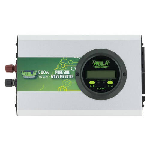 Hulk Pro Pure Sine Wave Power Inverter 12VDC to 240VAC True 500W