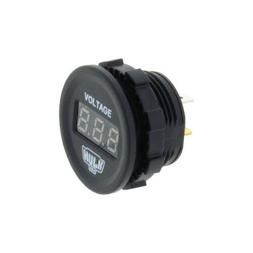 Hulk LED Display Vehicle DC Voltmeter 12-24V 29mm Green Illumination