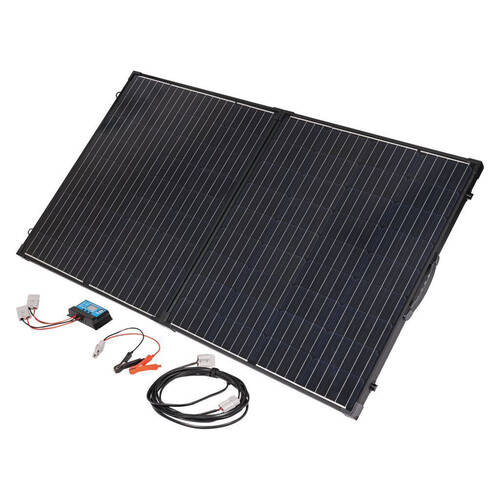 Hulk Pro Portable & Foldable Solar Panel Kit w/ Carry Bag 160W Black