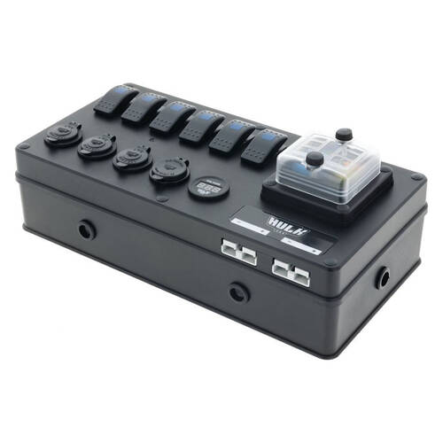 Hulk 6-Way DC Power Distribution Device Control Box 12/24V Black