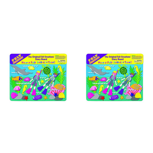 2x Felt Creations Aquatic Diving Kids/Children Fabric Art Kit 3y+