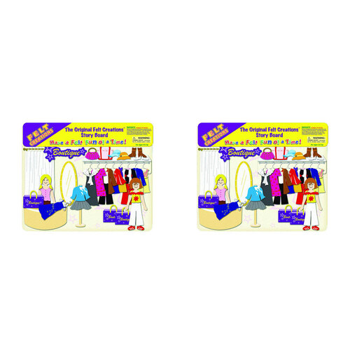2x Felt Creations Boutique Kids/Children Fabric Art Kit 3y+