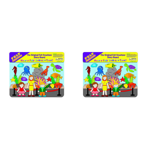 2x Felt Creations Aquarium Kids/Children Fabric Art Kit 3y+