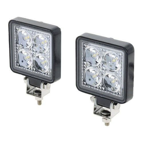 Hulk Durable LED Square Flood Light Outdoor Worklamp Kit 24W 9-30V