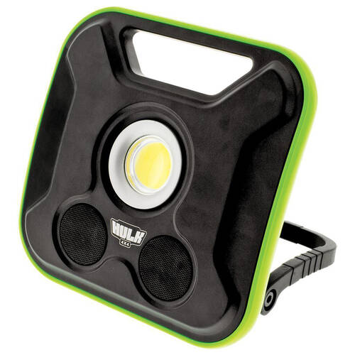 Hulk Pro LED Work Light w/ Bluetooth Speakers & Torch Black/Green