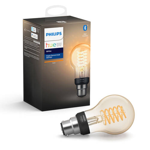 Philips Hue A60 B22 Filament Bulb White