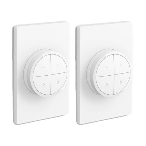 2PK Philips Hue Tap Remote Control Dial Switch Wall/Magnetic Surface Mount White