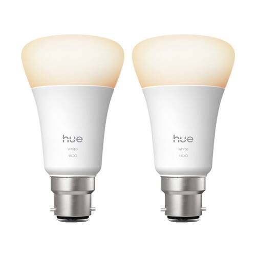 2PK Philips Hue 9.5W A60 V2 Smart LED Warm White Lightbulb B22