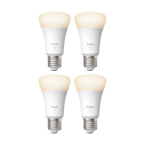 4PK Philips Hue 9.5W A60 V2 Smart LED Warm White Lightbulb E27