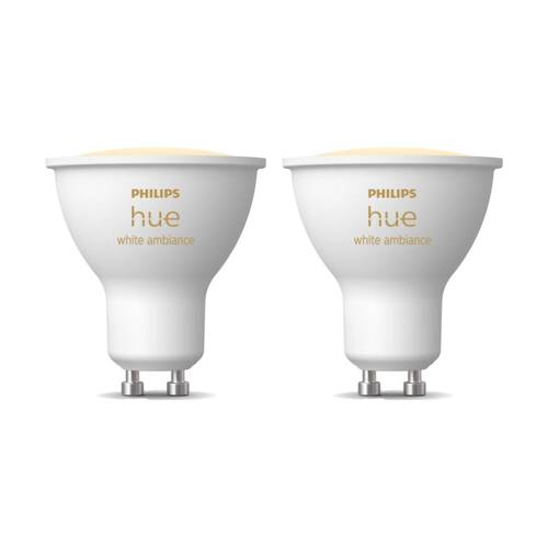 2PK Philips Hue GU10 V3 Smart White Ambience Adjustable Lightbulb 5.7W