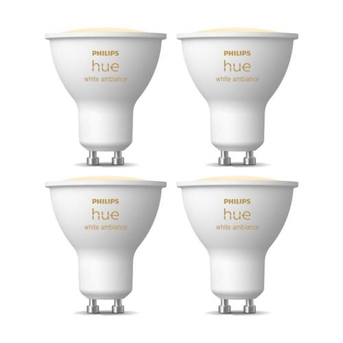 4PK Philips Hue GU10 V3 Smart White Ambience Adjustable Lightbulb 5.7W