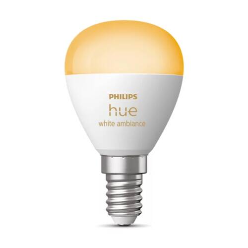 Philips Hue Luster E14 Compact White Ambient Smart Lightbulb 5.1W