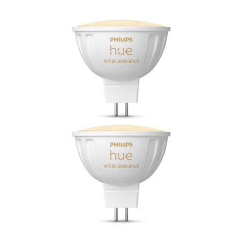2PK Philips Hue Warm to Cool White Ambience MR16 Smart Lightbulb 5.1W