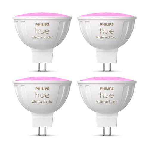 4PK Philips Hue White/Colour Ambience MR16 Smart LED Lightbulb 5.0W