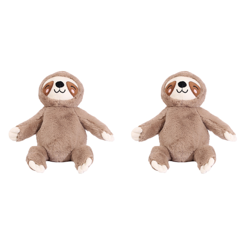2PK Splosh Toasty Hugs Sammy Sloth Soft Plush 35cm Toy Baby 0+ Brown