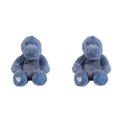2PK Splosh Toasty Hugs Dexter Dinosaur Soft Plush 35cm Toy Baby 0+ Blue