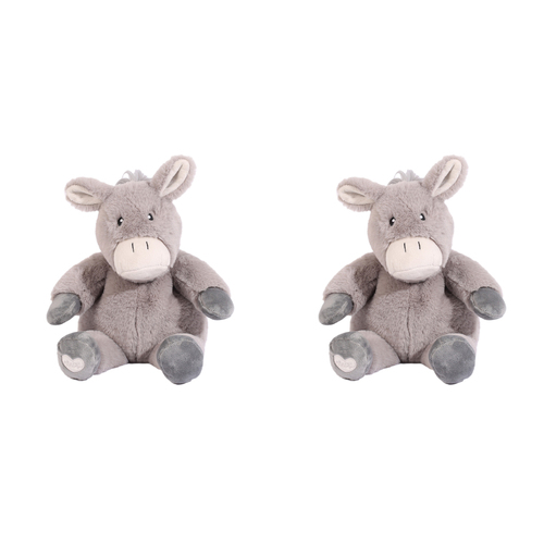 2PK Splosh Toasty Hugs Diego Donkey Soft Plush 35cm Toy Baby 0+ Grey
