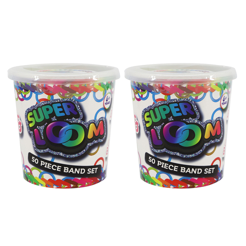 2PK 50pc Super Loom Band Set Kids Craft Toy/Accessory 6y+