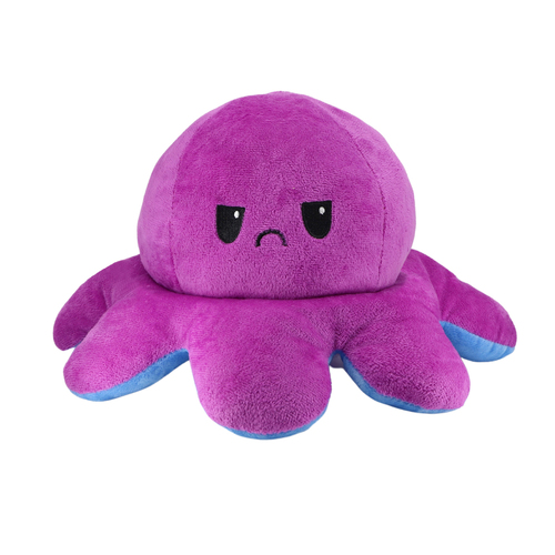 Moody Octopus 35.5cm Reversible Plush Kids Toy 12m+ Assorted